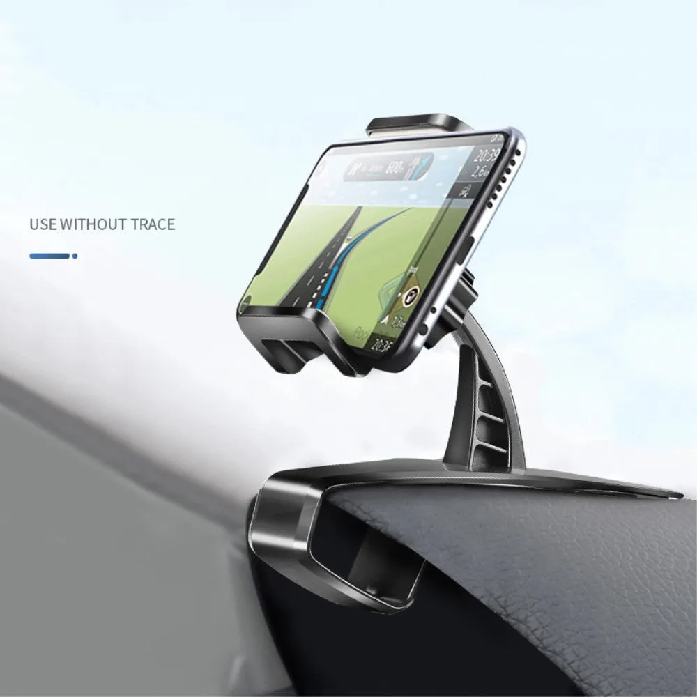 3 in 1 Car GPS Smartphone Holder: Dashboard / Visor Clamp   AC Grid Clip for Explay Polo - Black