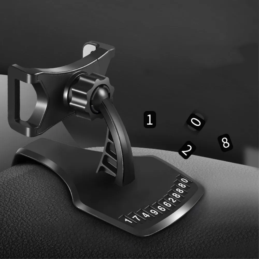 3 in 1 Car GPS Smartphone Holder: Dashboard / Visor Clamp   AC Grid Clip for Explay Polo - Black