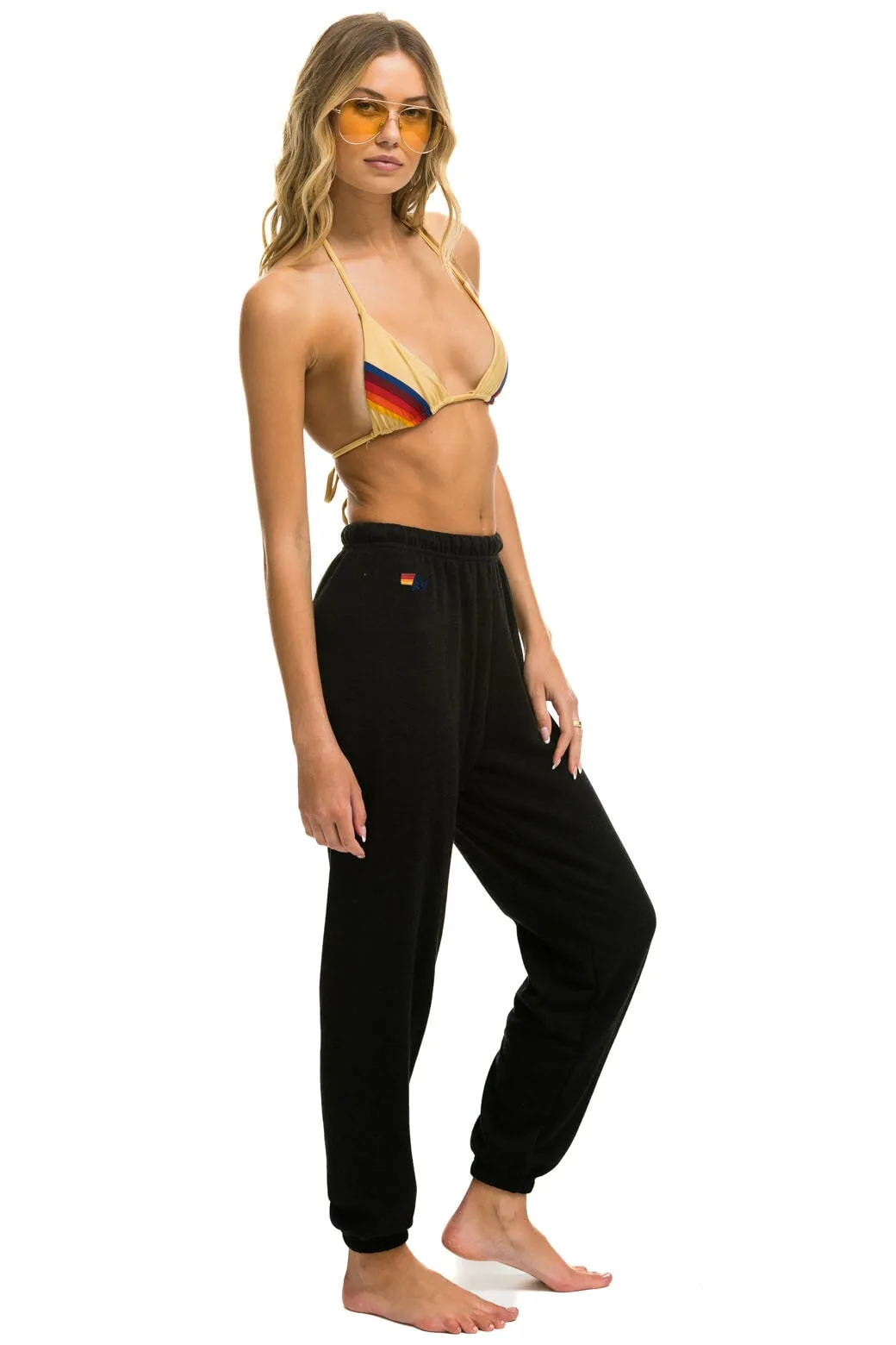 5 STRIPE SWEATPANTS - BLACK 2