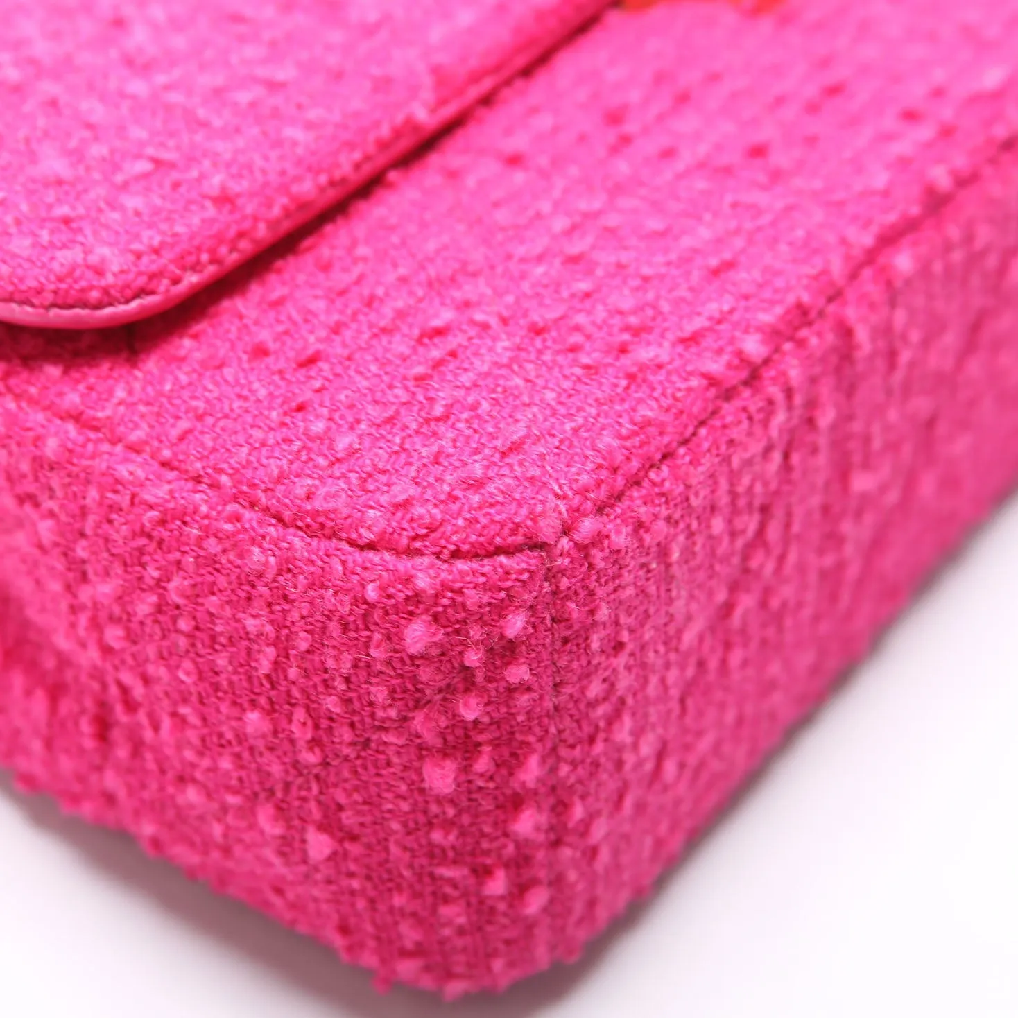 6348202 Jamie Quilted Tweed Medium Chain Bag Pink