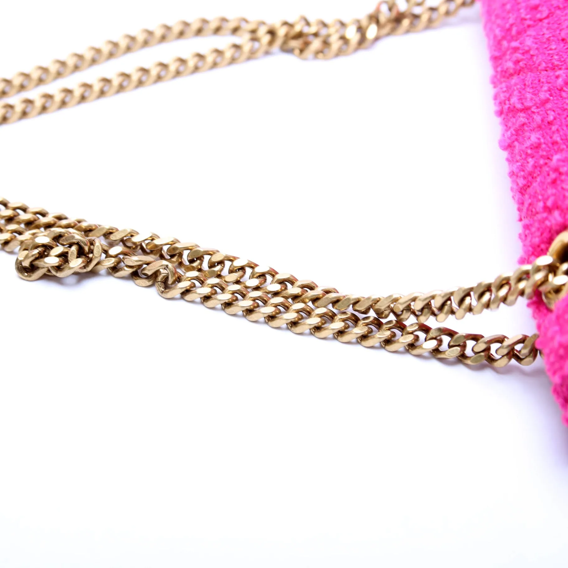 6348202 Jamie Quilted Tweed Medium Chain Bag Pink