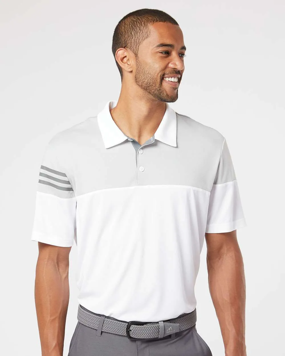 Adidas Heather 3Stripes Block Polo
