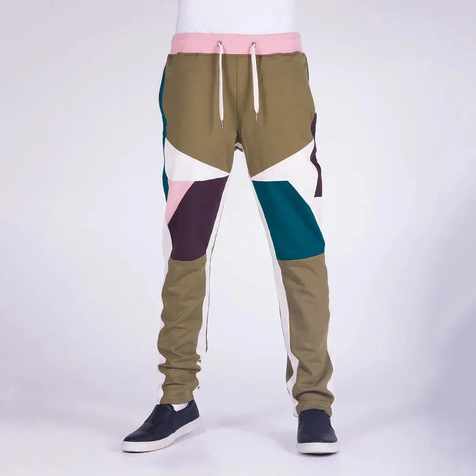 A.Tiziano 'Charlie' Color Blocked French Terry Pant