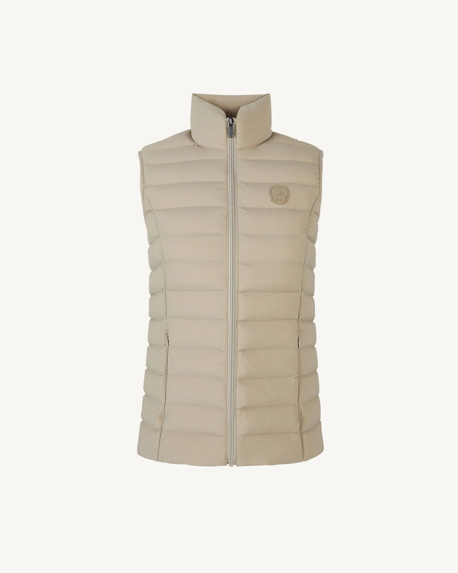 Beige Grenada stretch sleeveless puffer jacket