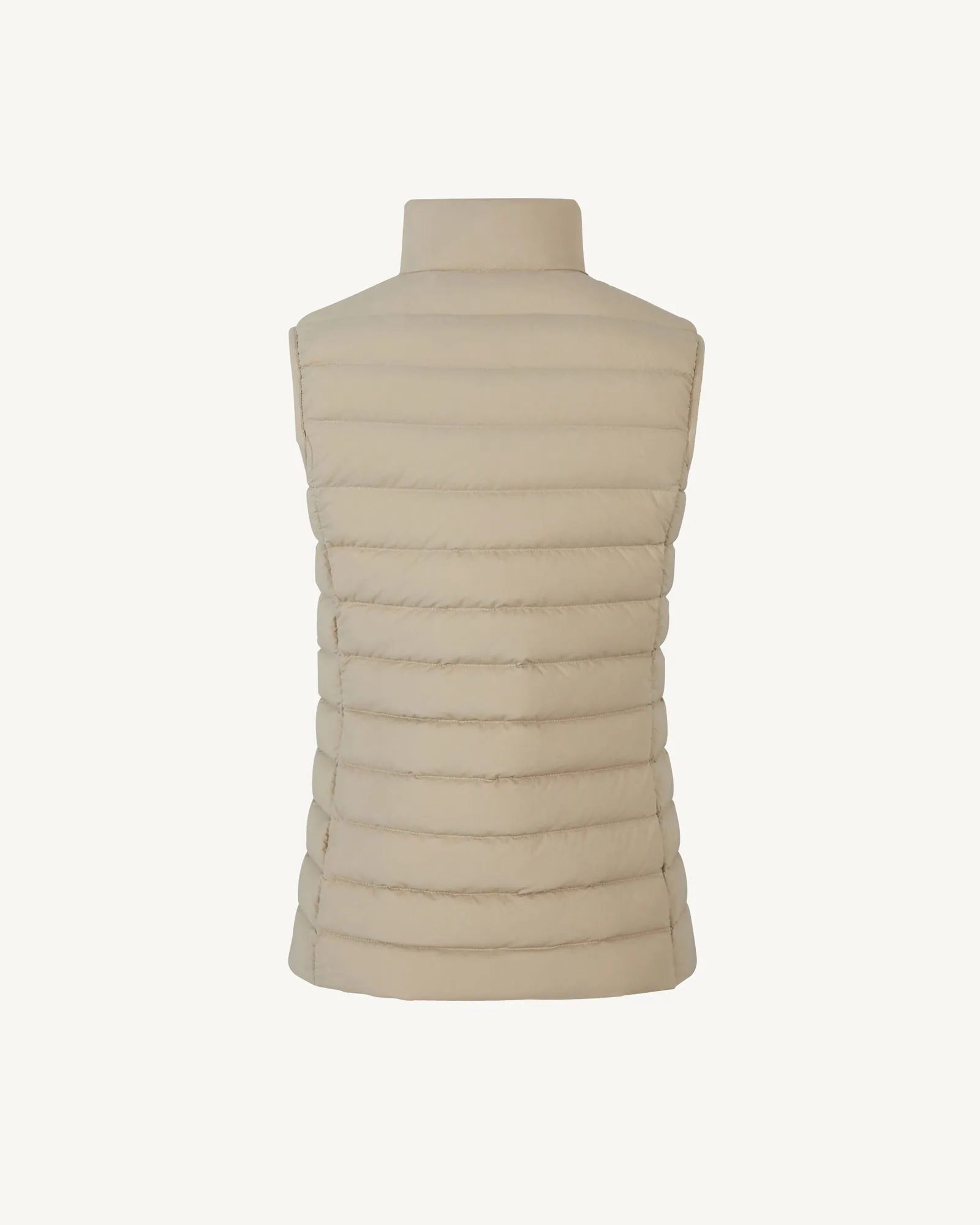 Beige Grenada stretch sleeveless puffer jacket