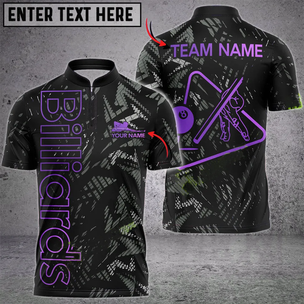 Billiards Ball 8 New Metalic Style Personalized Name, Team Name Bowling Jersey Shirt