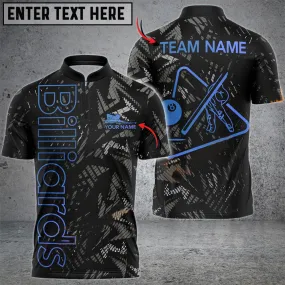 Billiards Ball 8 New Metalic Style Personalized Name, Team Name Bowling Jersey Shirt