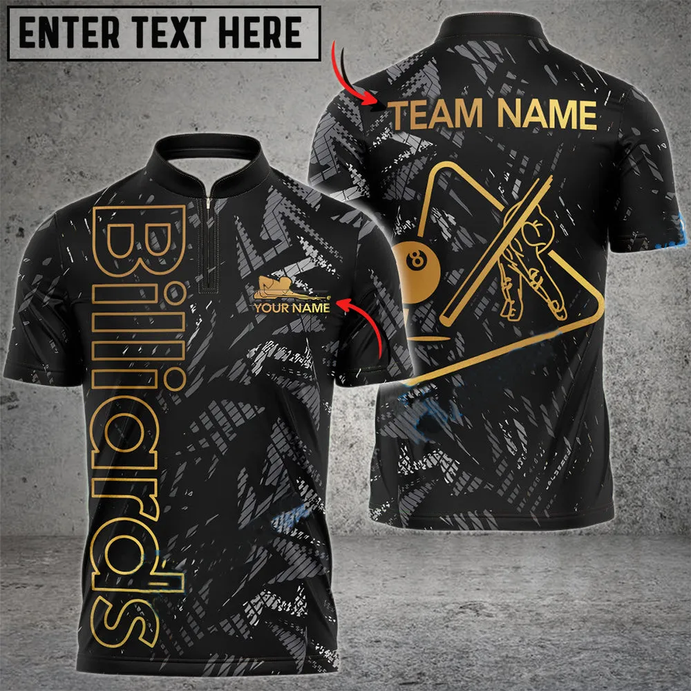 Billiards Ball 8 New Metalic Style Personalized Name, Team Name Bowling Jersey Shirt
