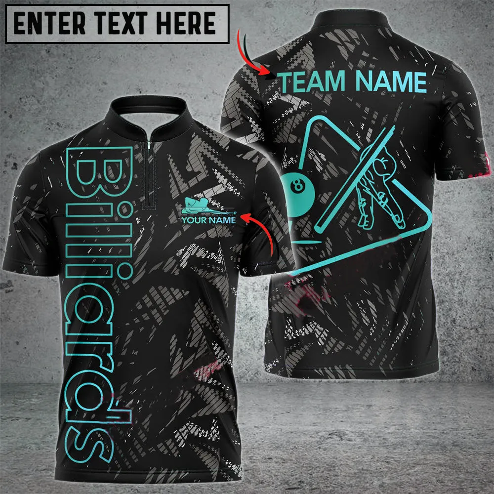 Billiards Ball 8 New Metalic Style Personalized Name, Team Name Bowling Jersey Shirt