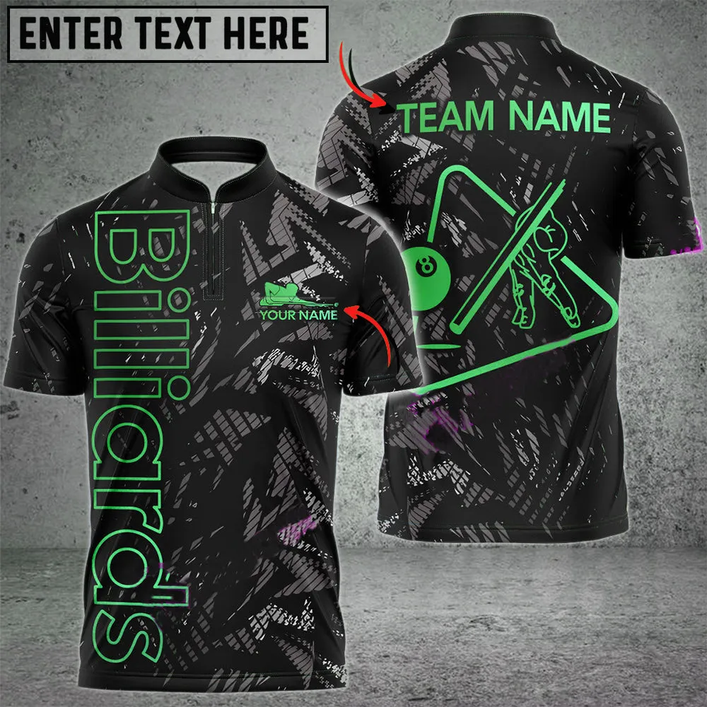 Billiards Ball 8 New Metalic Style Personalized Name, Team Name Bowling Jersey Shirt