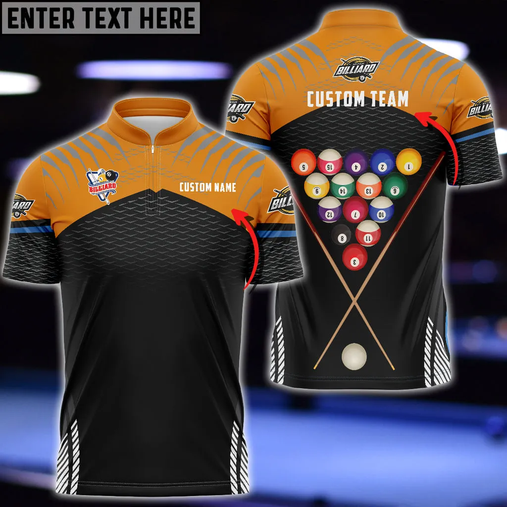 Billiards Sport Bowling Jersey Personalized Name Billiard 3D shirt, Team Name Unisex Shirt Multi Color Options