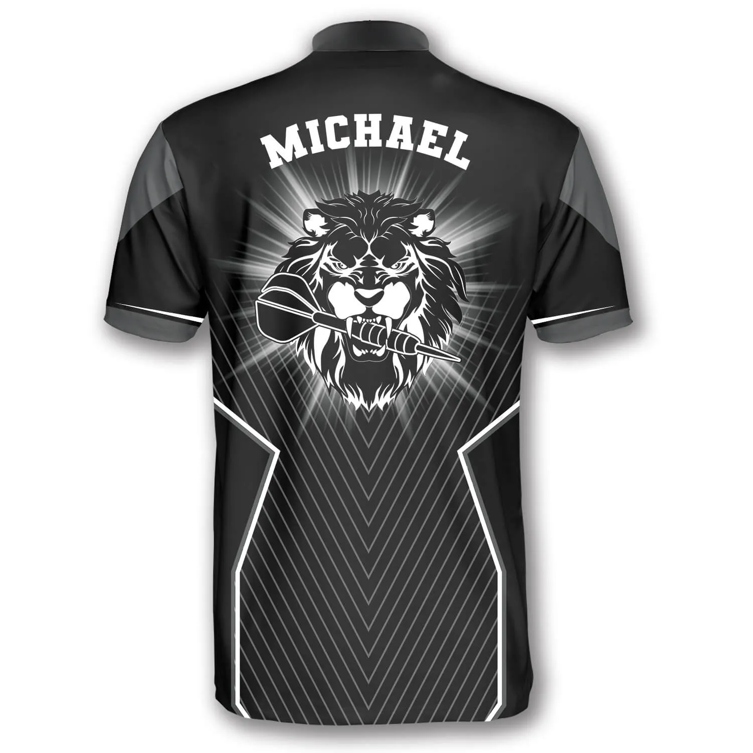 Black Lion Head Custom Darts Jerseys for Men, 3D All Over Print Top Dart Shirt