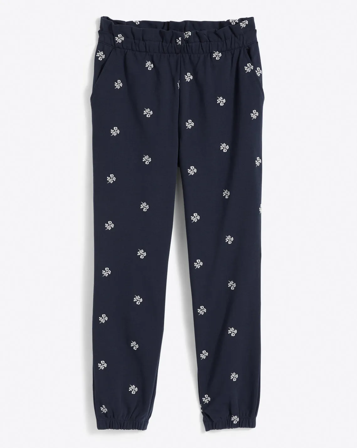 Bobbie Sweatpants in Navy Embroidered Viola
