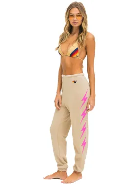 Bolt 4 Sweatpant - Sand-Neon Pink
