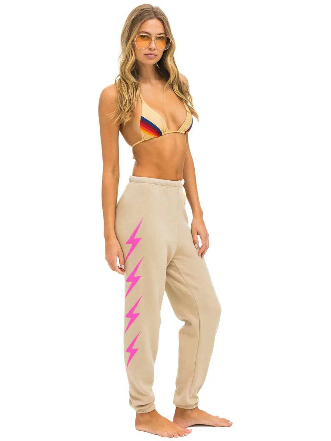 Bolt 4 Sweatpant - Sand-Neon Pink