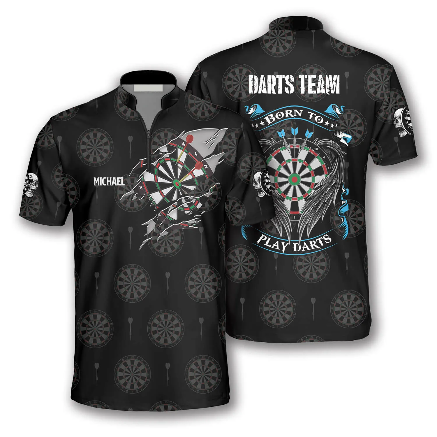 Born to Play Darts Custom Darts Jerseys for Men, Personalized Name Dart 3D Shirt