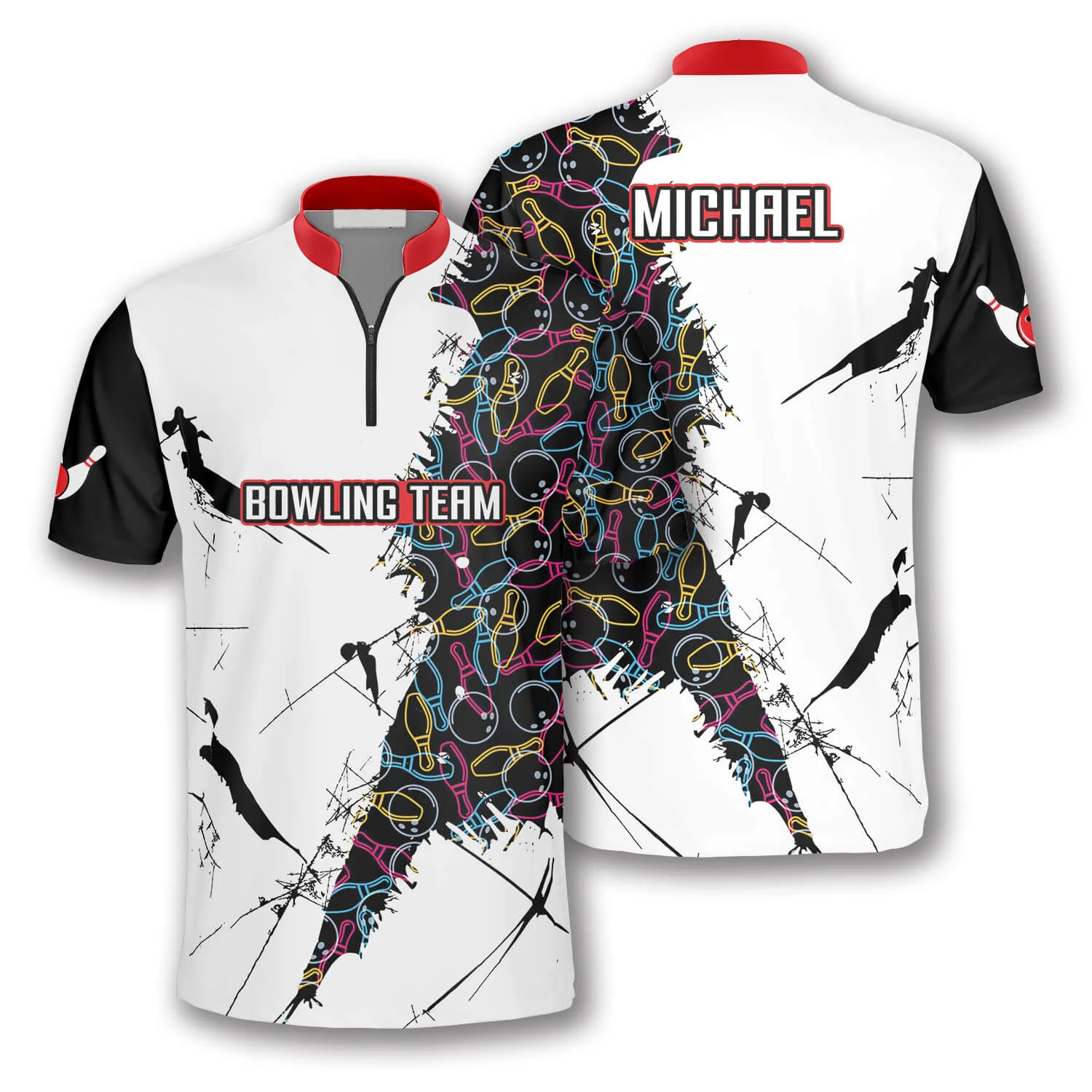 Bowling Force Custom Bowling Jerseys for Men, 3D All Over Print Bowling Shirt, Gift for Him