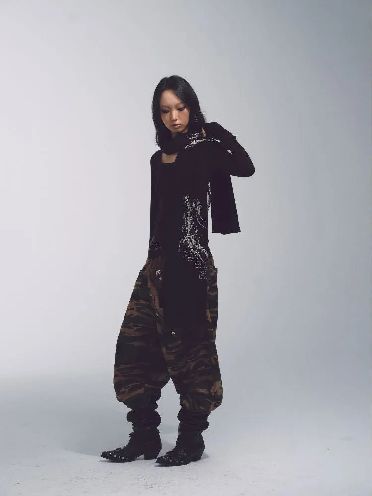 Camouflage Low Rise Sweatpants【s0000010741】