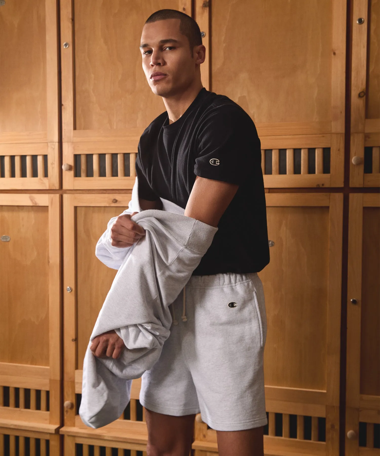Champion Canadian Fleece Relaxed Short in Silver Mix