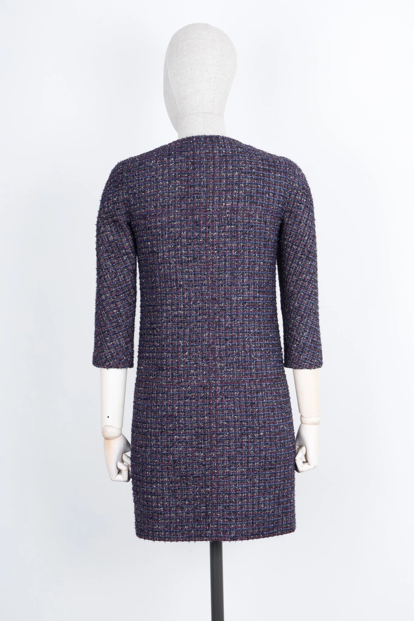 CHANEL 2014 Tweed Coat Purple