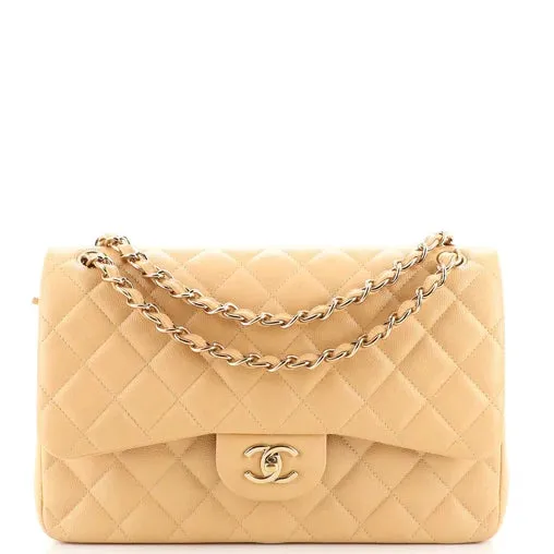 CHANEL CLASSIC CAVIAR QUILTED JUMBO DOUBLE FLAP BAG