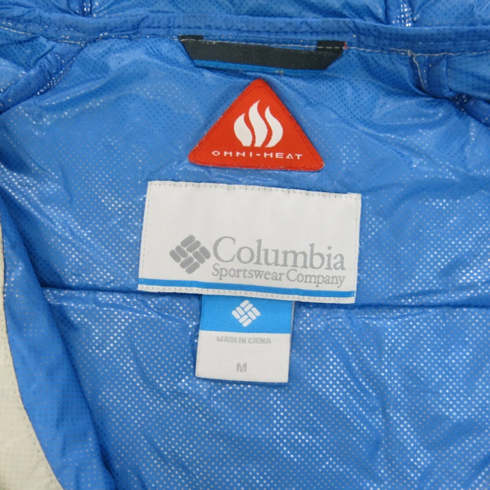 Columbia Jackets Womens M White Omni Heat Outdoors Quilted Puffer Hooded Coat