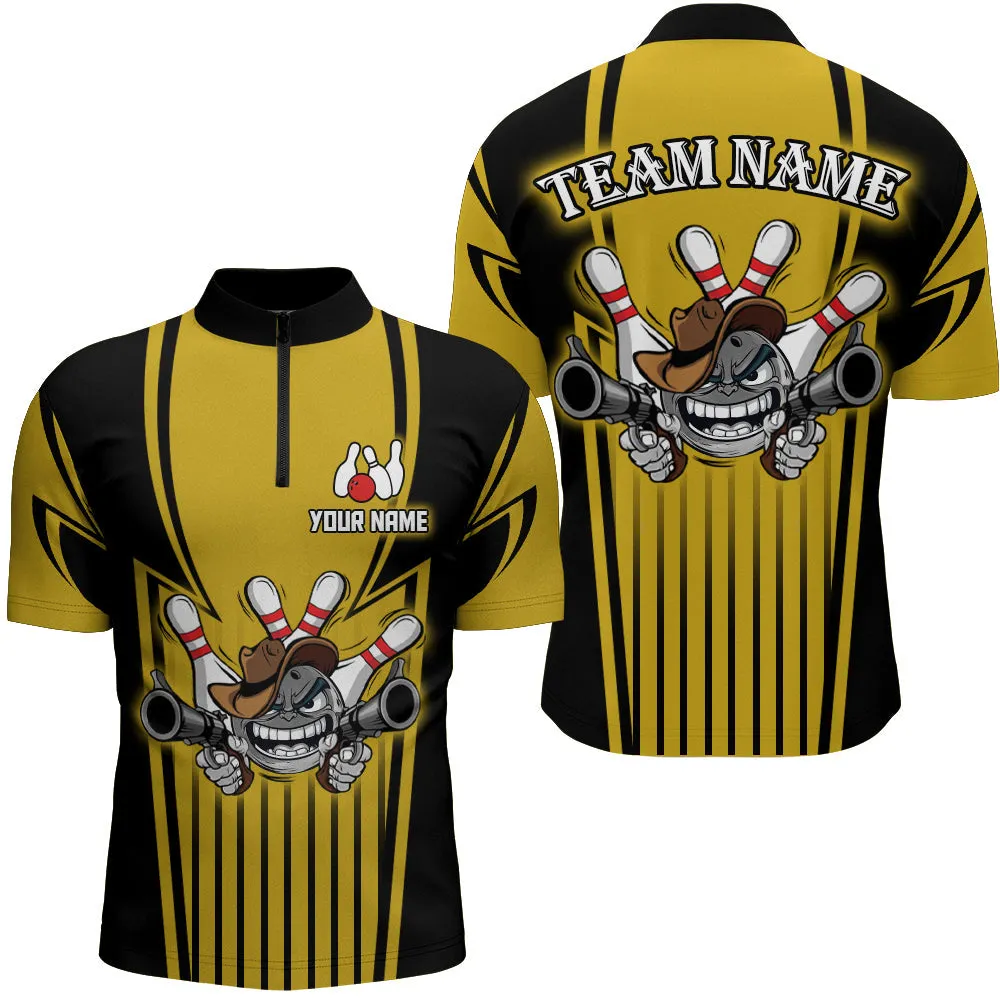 Custom Bowling Gunner Shirt for Men Bowling Jersey Multi Color Bowling Team League