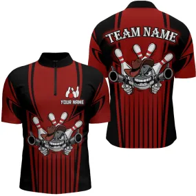 Custom Bowling Gunner Shirt for Men Bowling Jersey Multi Color Bowling Team League