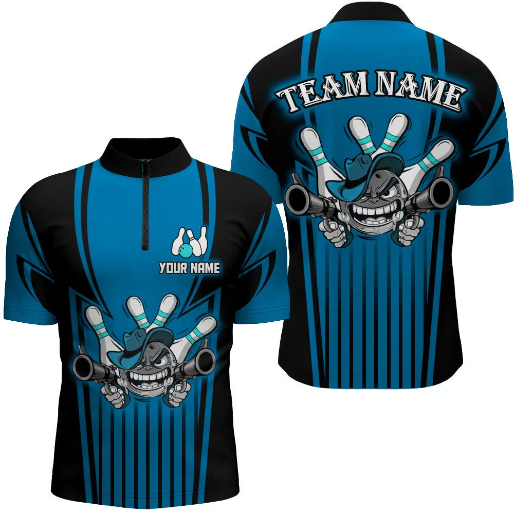Custom Bowling Gunner Shirt for Men Bowling Jersey Multi Color Bowling Team League