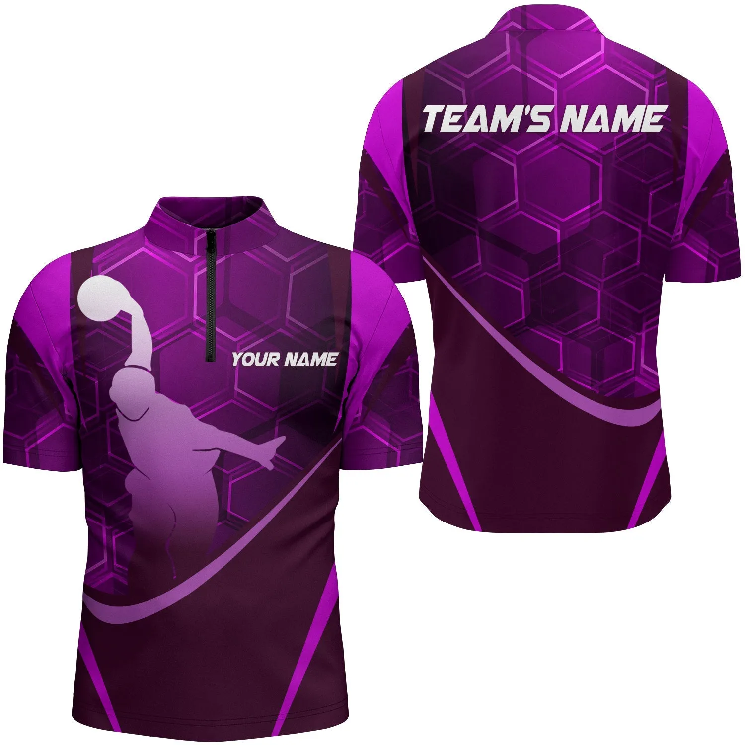 Custom Name Team Hive Multicolor Bowling Jersey Shirt, Perfect Gift for Bowler