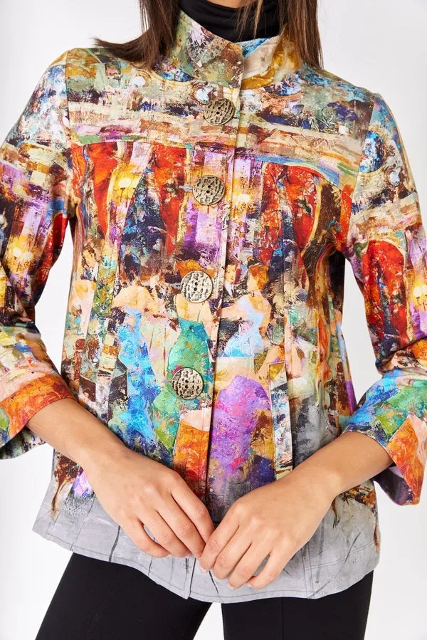 Dance Party High Collar Coat