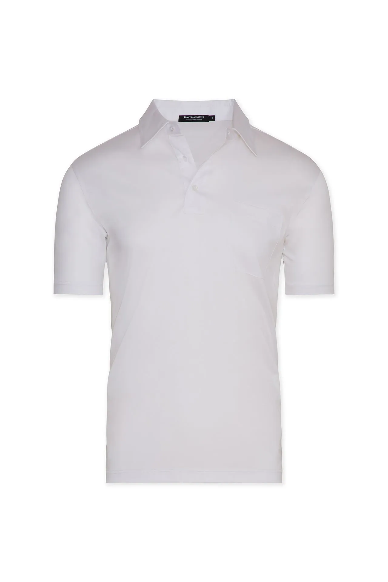 David August Mercerized Cotton Polo White