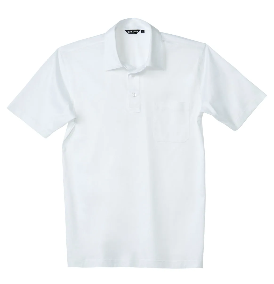 David August Mercerized Cotton Polo White
