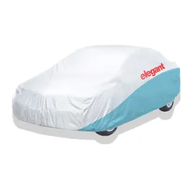 Elegant Car Body Cover WR White And Blue for Sedan Cars