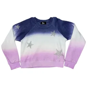 FBZ Blue Purple Ombre Silver Star Sweatshirt