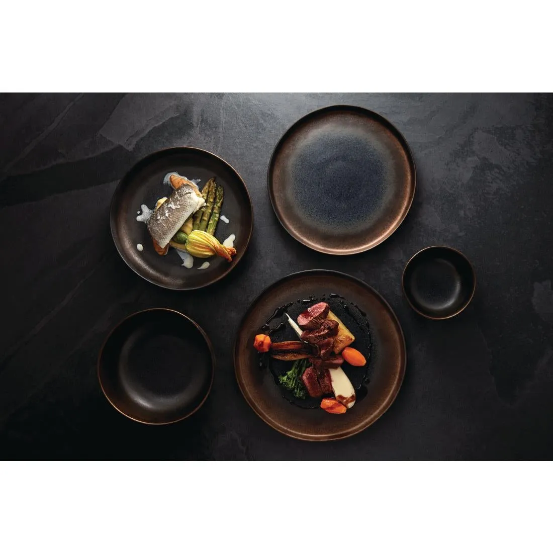 FC285 Olympia Ochre Flat Plates 260mm (Pack of 6)