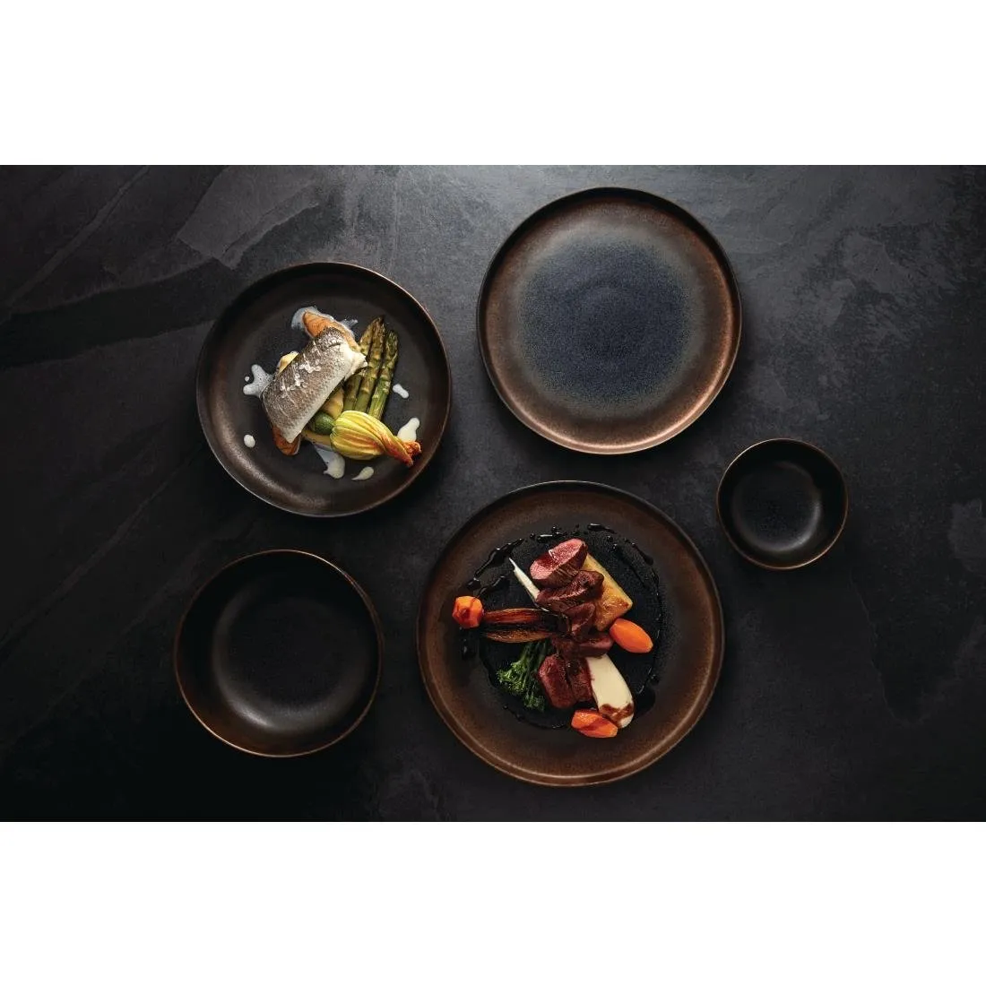 FC286 Olympia Ochre Flat Plates 220mm (Pack of 6)