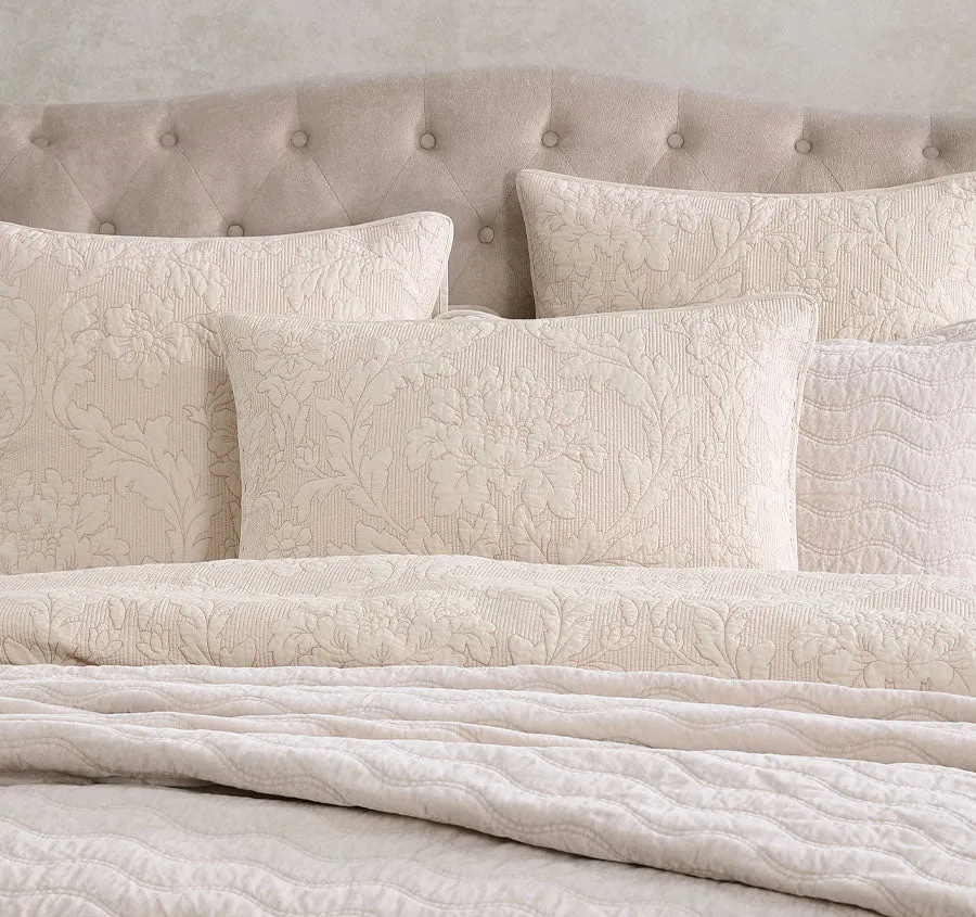 Fleur Quilt Cover Set Range Sand