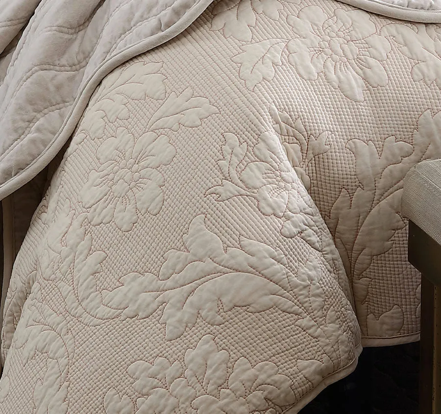 Fleur Quilt Cover Set Range Sand