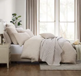 Fleur Quilt Cover Set Range Sand