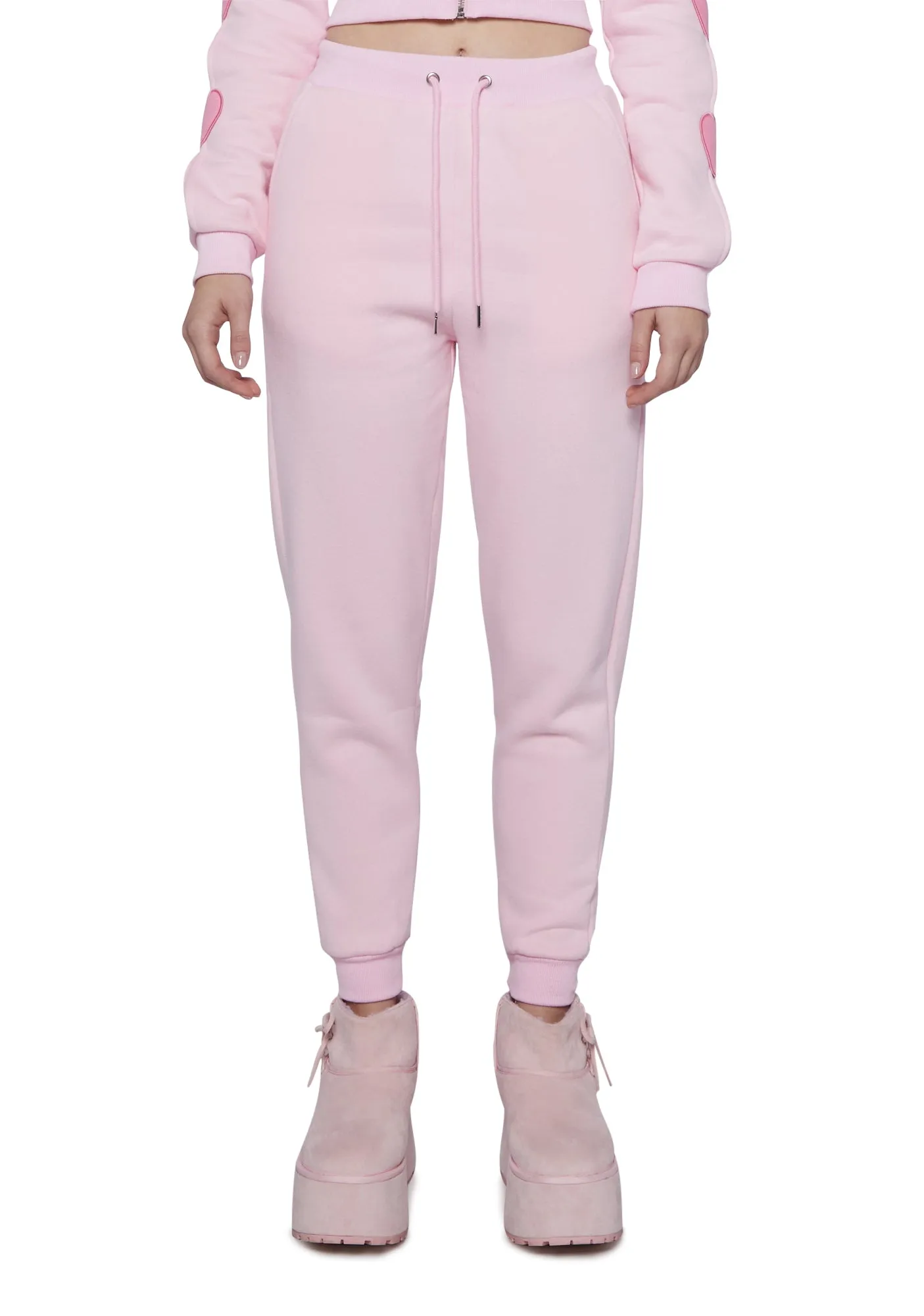 Flirty Kiss Jogger Sweatpants - Light Pink