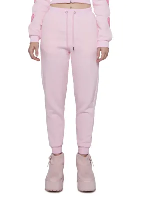 Flirty Kiss Jogger Sweatpants - Light Pink