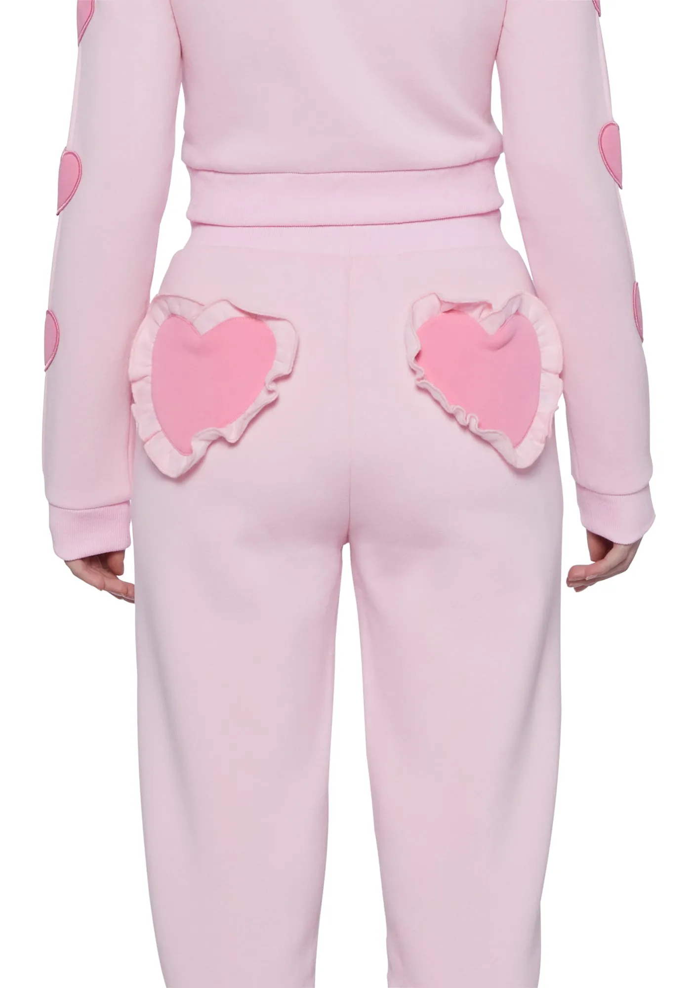 Flirty Kiss Jogger Sweatpants - Light Pink