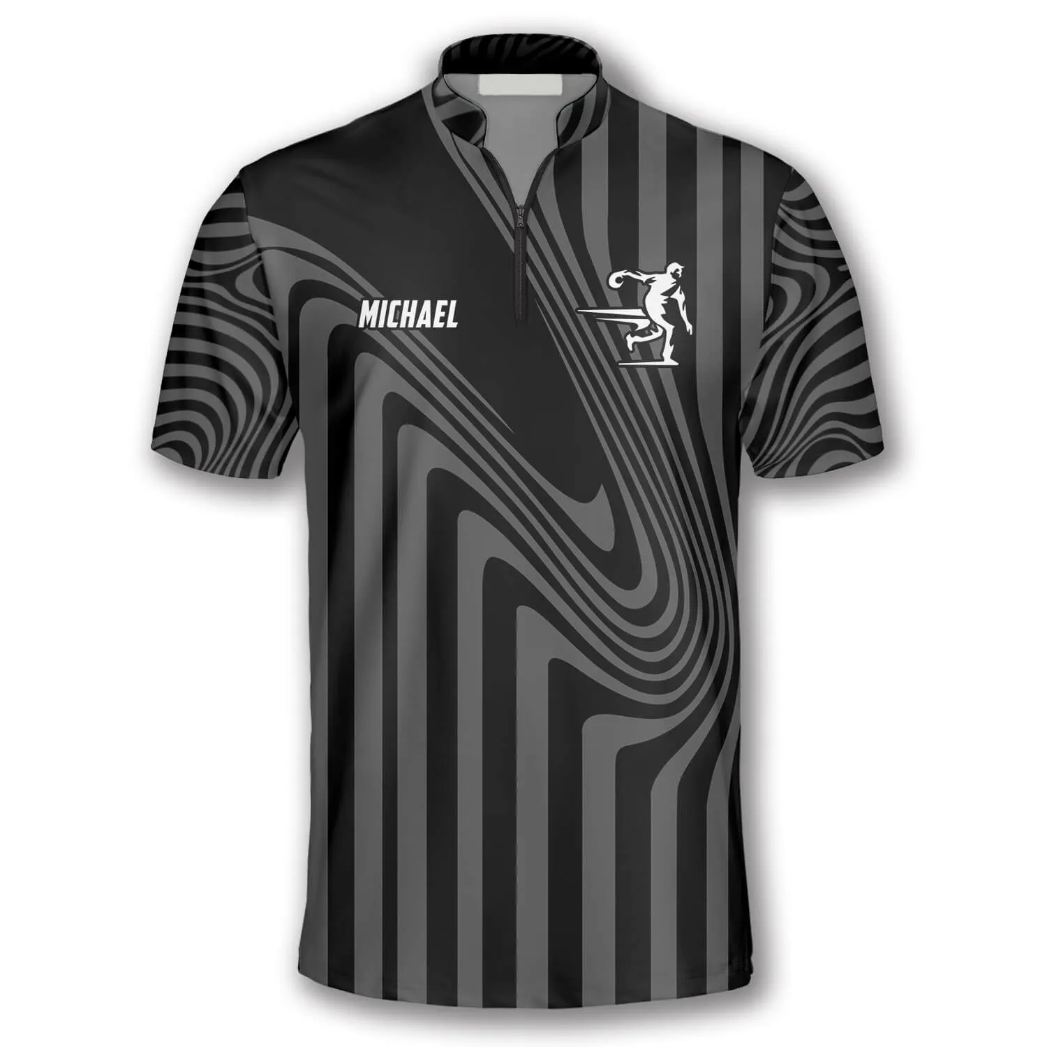 Flow Alley Custom Bowling Jerseys for Men, Personalized Name Team Name Bowling Shirt