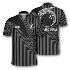 Flow Alley Custom Bowling Jerseys for Men, Personalized Name Team Name Bowling Shirt