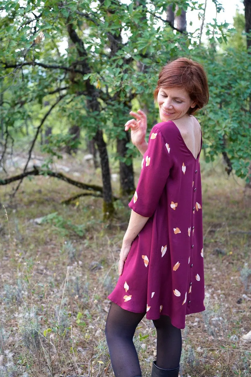 Églantine & Zoé - Fago Mulberry Viscose Twill Fabric