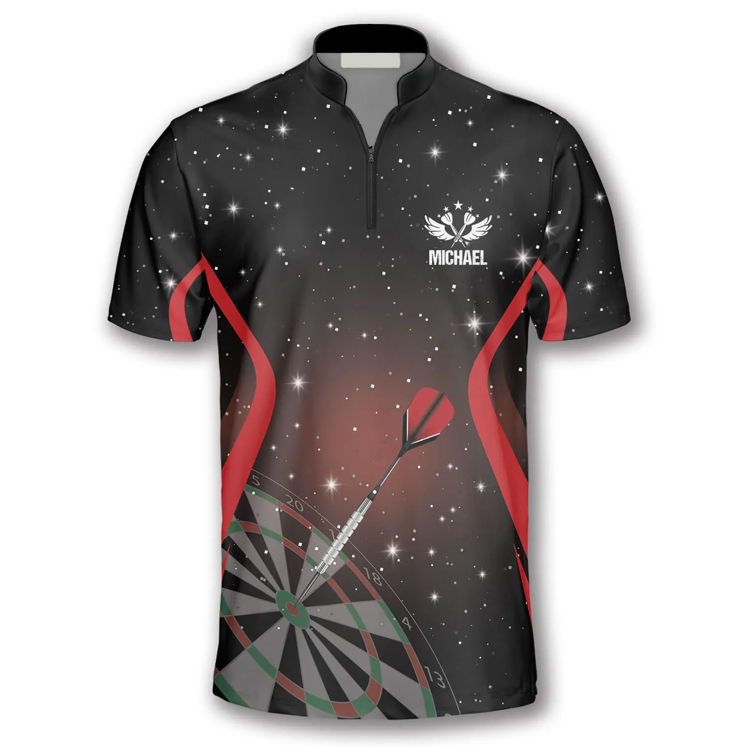 Grim Reaper Red Black Version Custom Darts Jerseys for Men, Perfect Gift for Dart Player