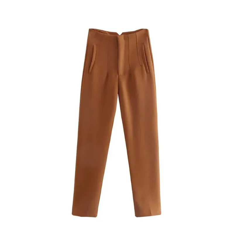 High Waist Fashionable Pants For Women