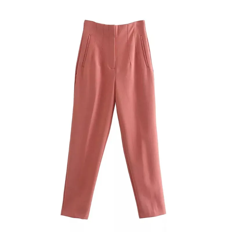 High Waist Fashionable Pants For Women