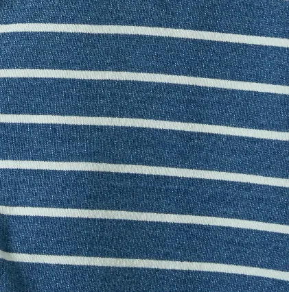 Indigo Henley in Striped Jersey